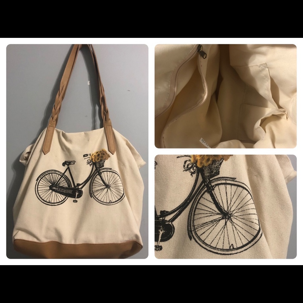 Sunflower Bicycle Canvas Bag